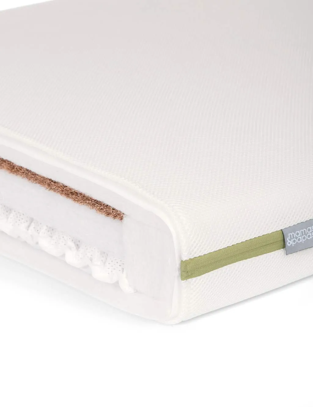 Mamas & Papas Premium Dual Core+ Cotbed Mattress White