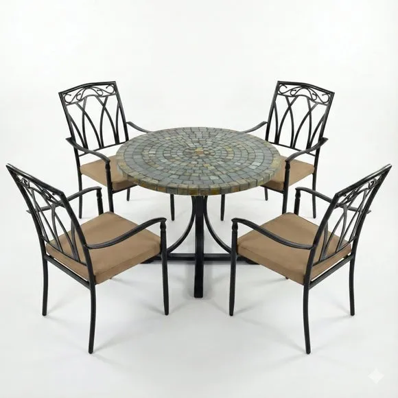 Monterey 4 Seater Dining Set with Ascot Chairs 2