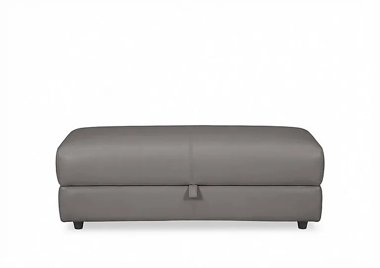 Nest Large NC Leather Storage Footstool - NC Elephant