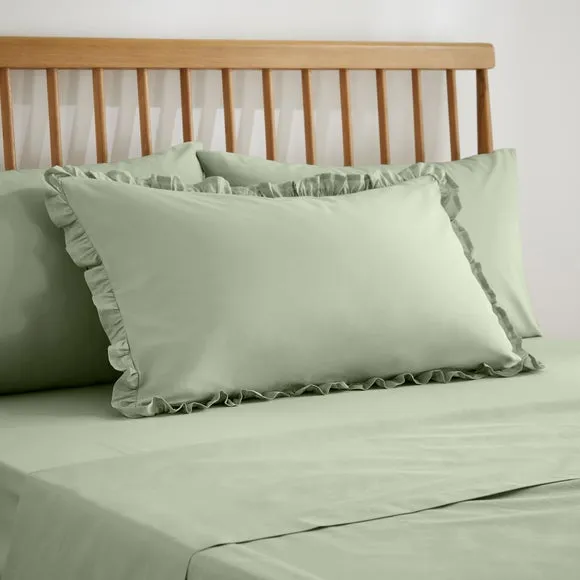 Pure Cotton Frilled Pillowcase