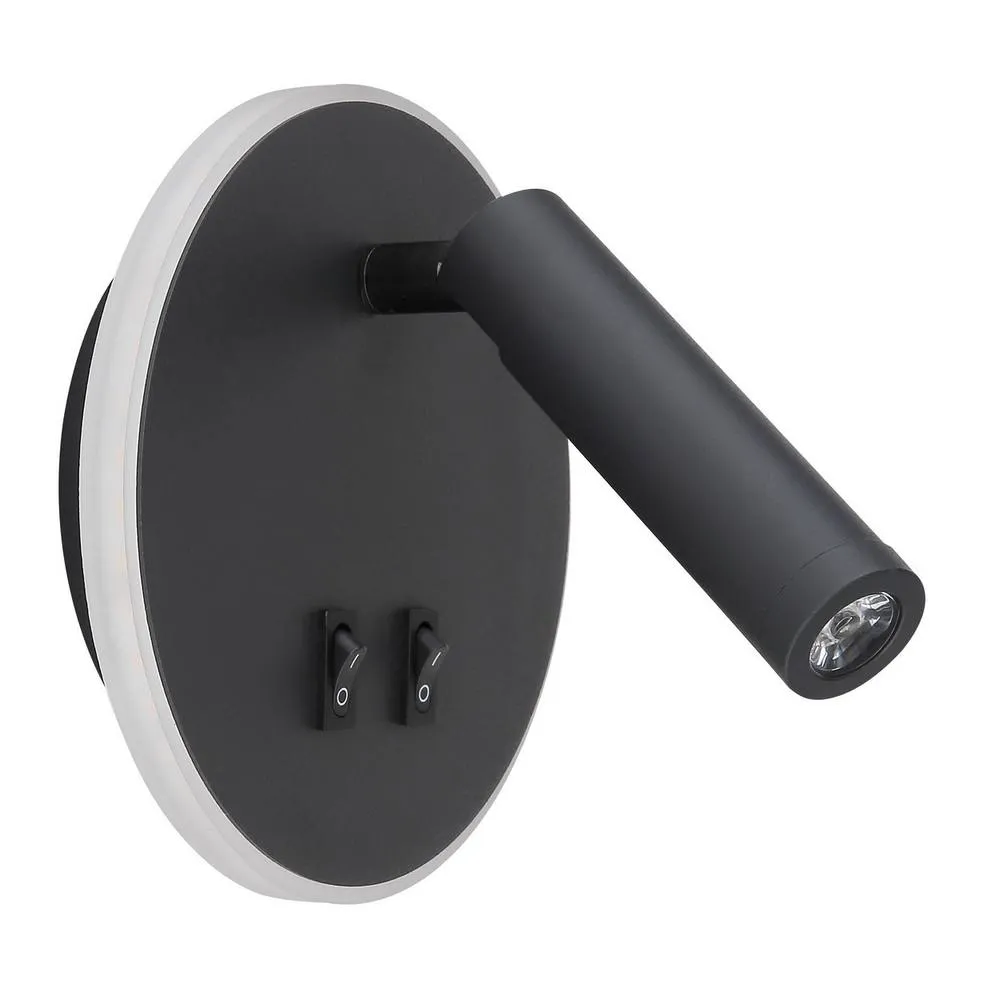 Netlighting Many Reading Wall Light Black LED 3000K 2