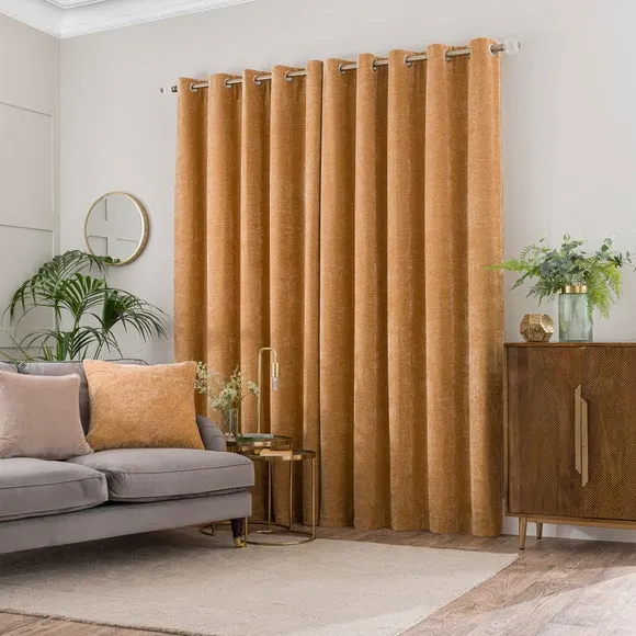 Vintage Chenille Eyelet Curtains 4