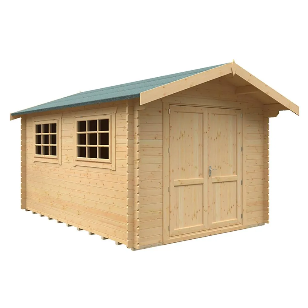 Buttercup Farm 14x10 The Marlborough 28mm Cabin - L415 x W295 x H261.6 cm in Natural