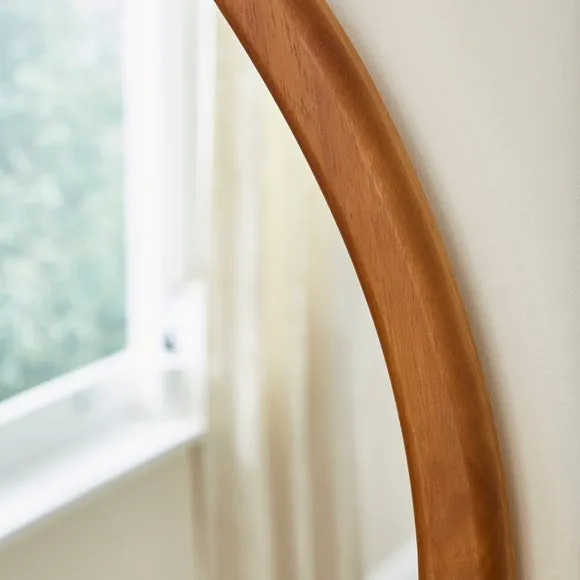 Pebble Wood Round Wall Mirror 2