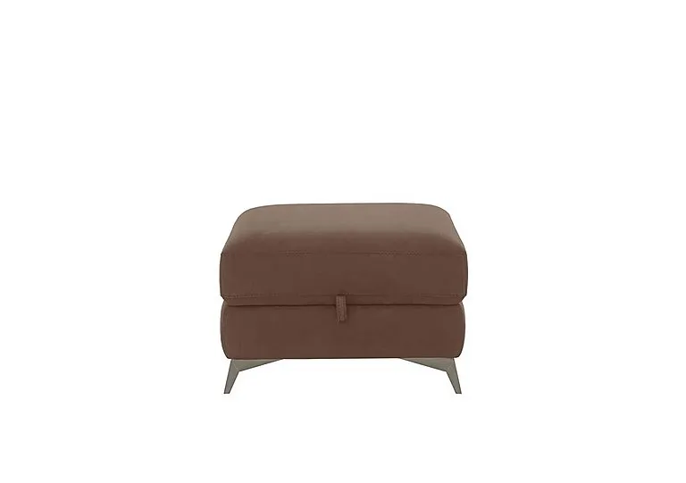 Missouri Fabric Storage Footstool - Hazelnut