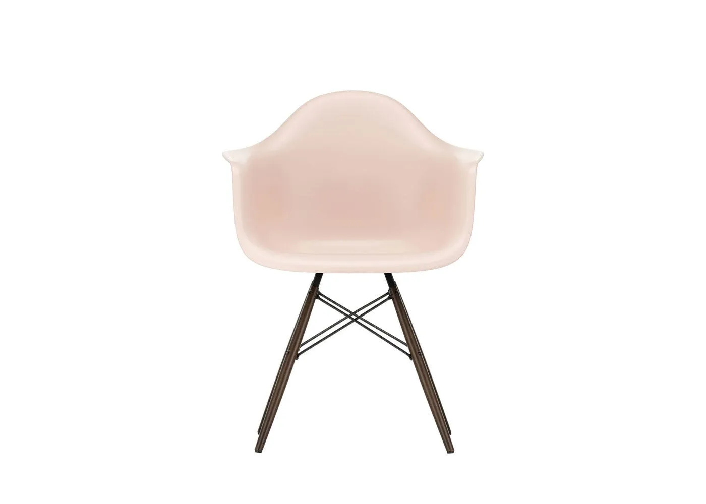 Vitra Eames DAW Armchair New Height Pale Rose Dark Maple Base