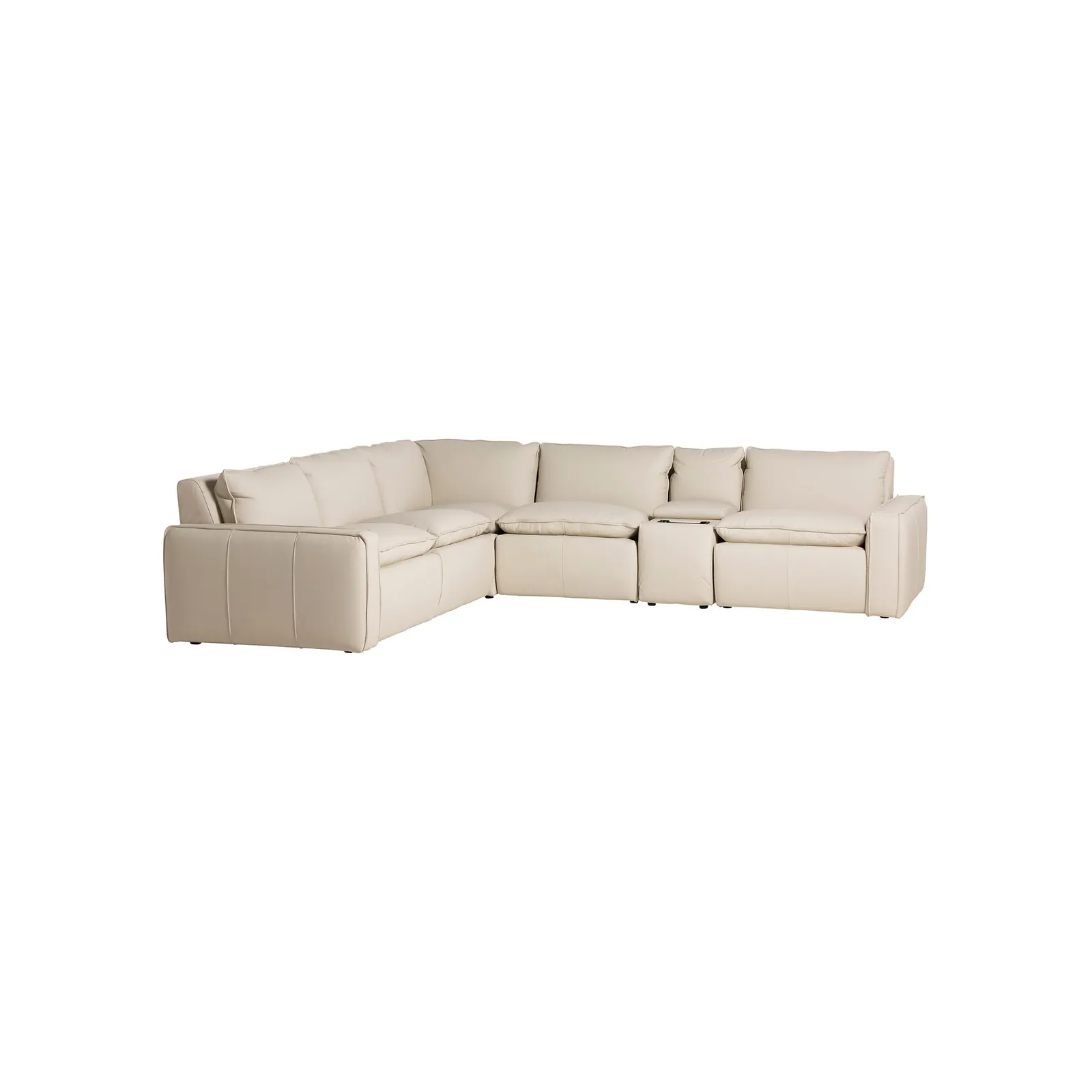 Holloway Corner Modular Sofa & Ottoman Leather | Barker & Stonehouse 3