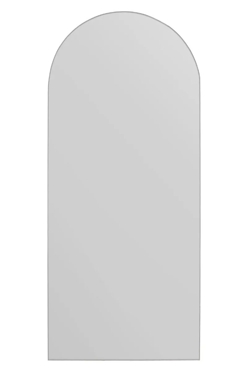 MirrorOutlet The Arcus - Frameless Arched Leaner/Wall Mirror 63" X 27" (160CM X 70CM) in Silver