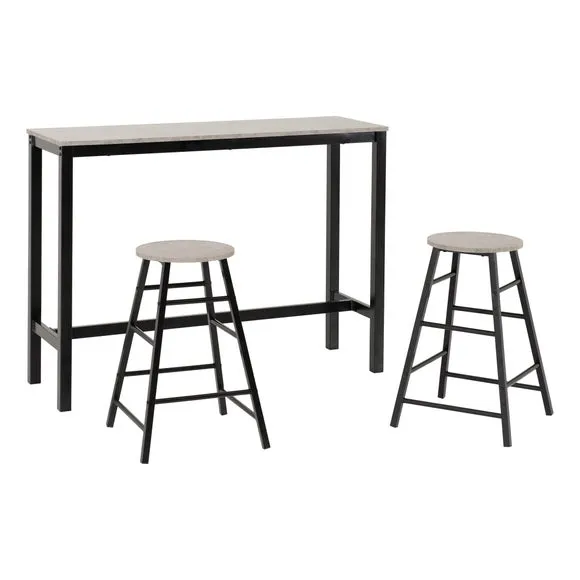 Athens 2 Seater Rectangular Bar Table with 2 Stools 3
