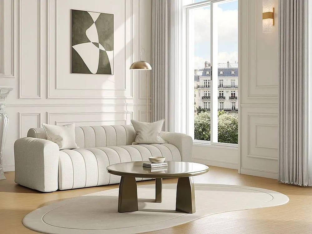 Vente-unique MDF Coffee Table - Lacquered Khaki - ZINAPA