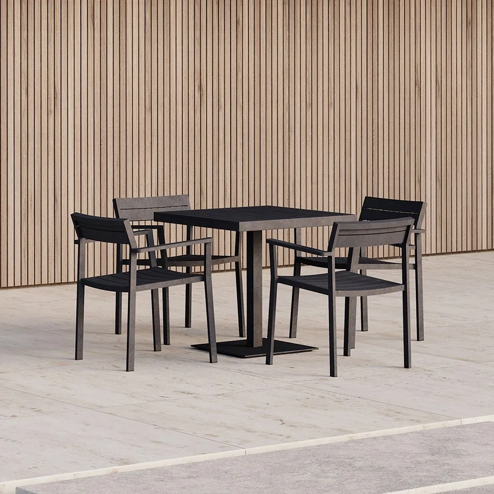 Case Eos Outdoor Cafe Table in Black 4