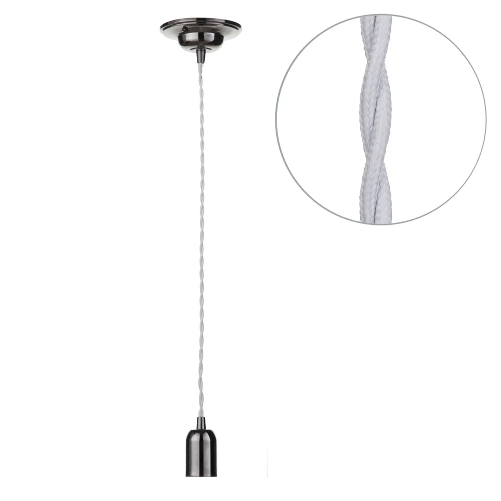 Grey Twisted Cable Kit, Black Nickel