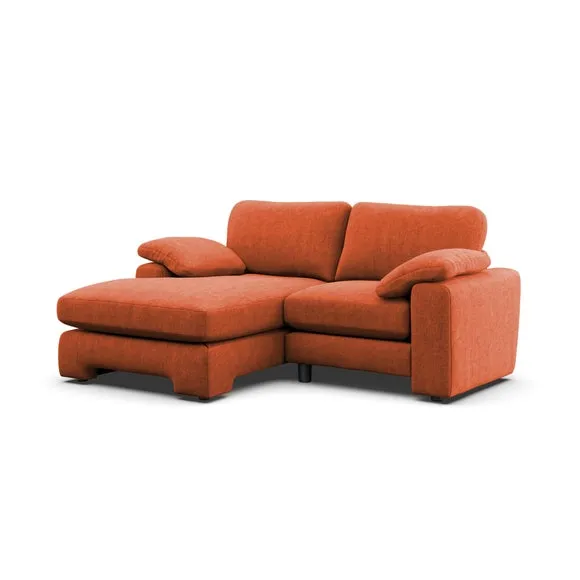 Magnus Vintage Soft Chenille Corner Chaise Sofa 6