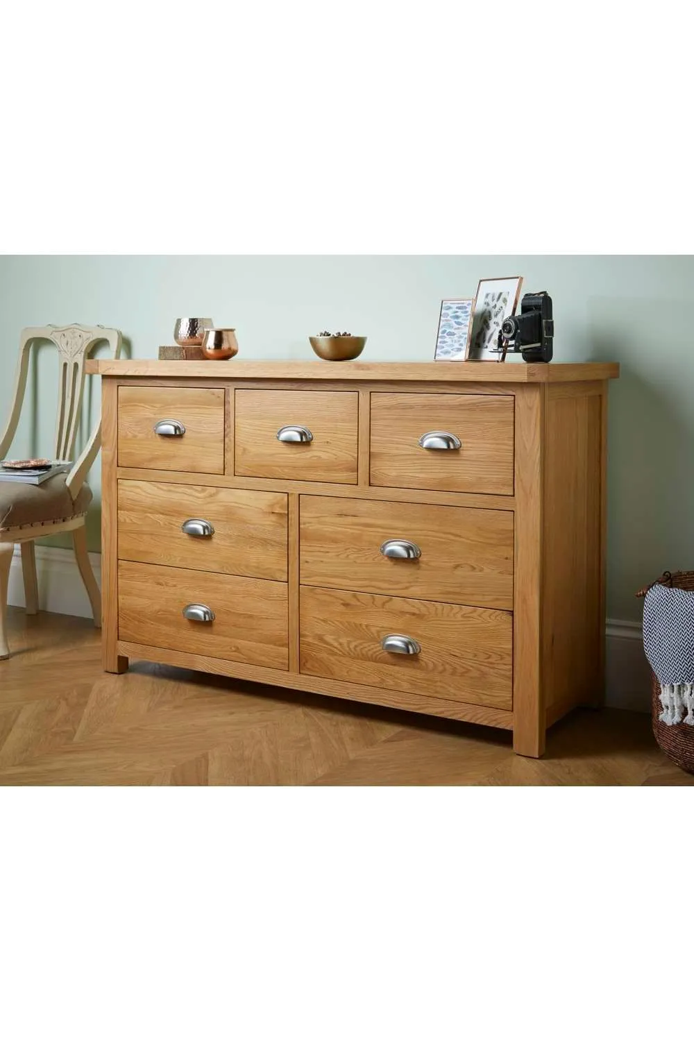 Birlea Woburn 4 + 3 Chest Oak in Light Oak