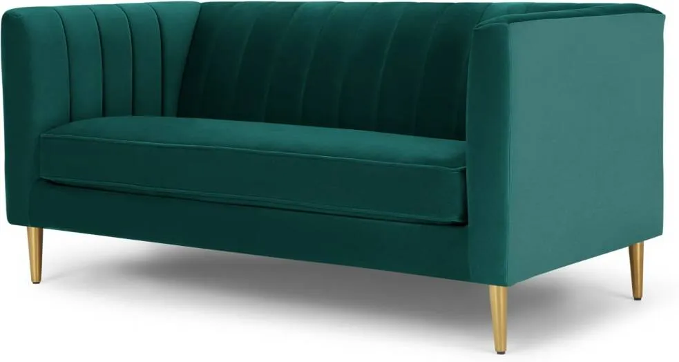 Amicie 2 Seater Sofa, Seafoam Blue velvet