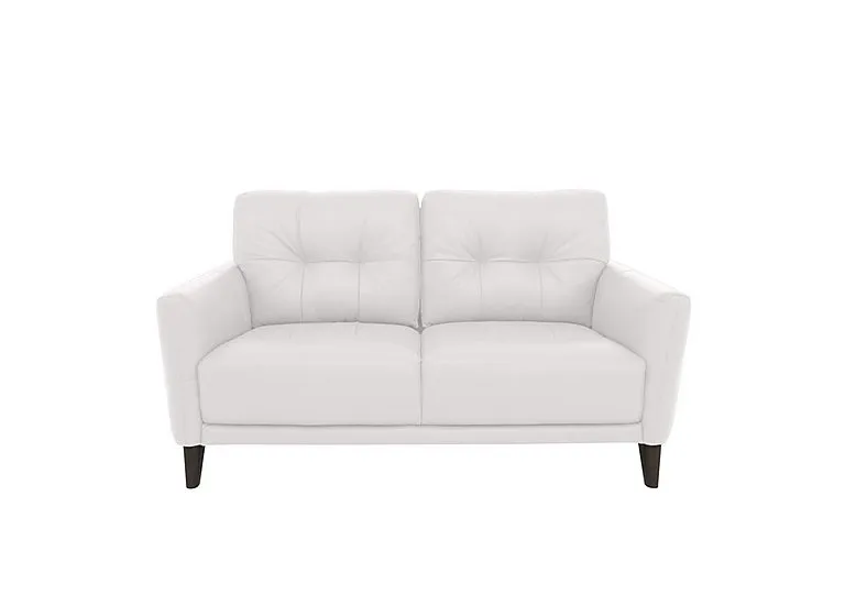 Uno Leather 2 Seater Sofa - BV Star White