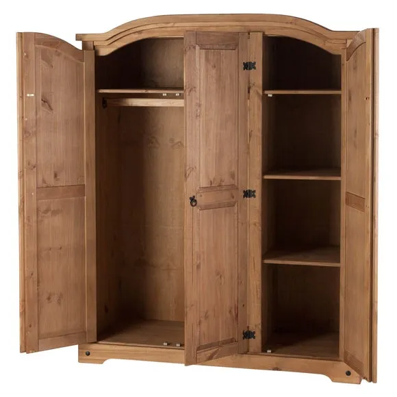 Corona Triple Wardrobe, Pine 5