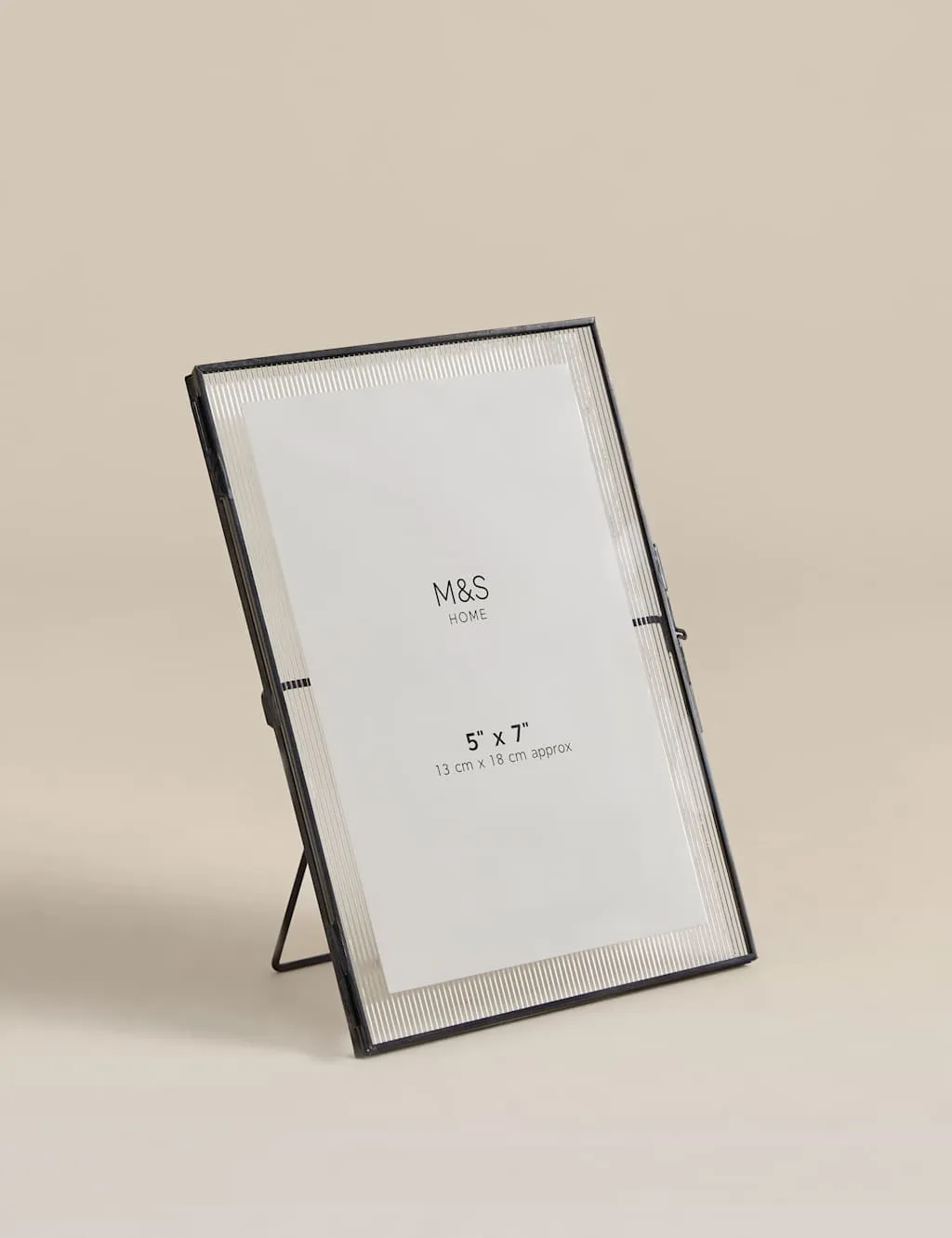 M&S Ribbed Glass Photo Frame 4x6 inch Gunmetal