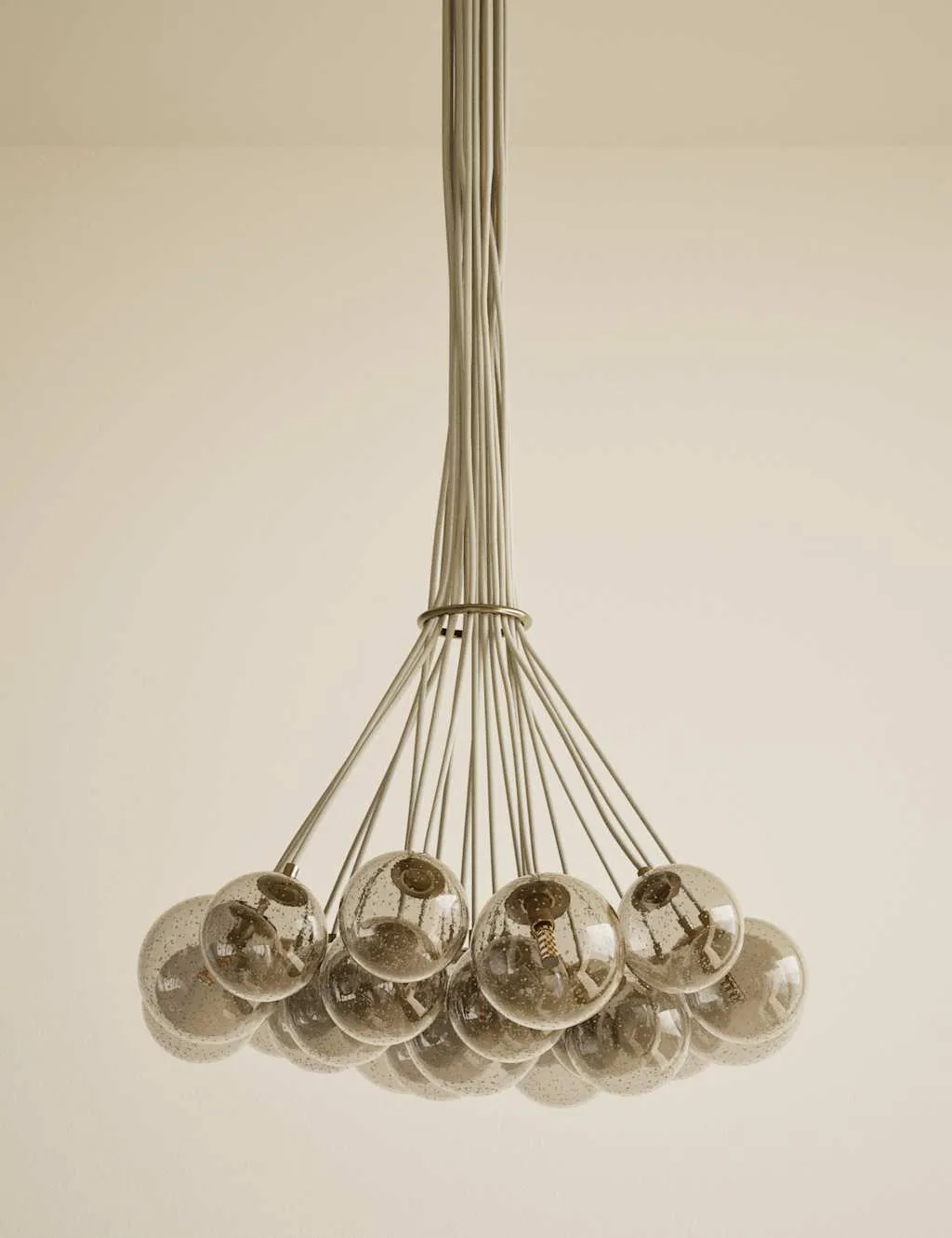 M&S Champagne Cluster Ceiling Light Antique Brass