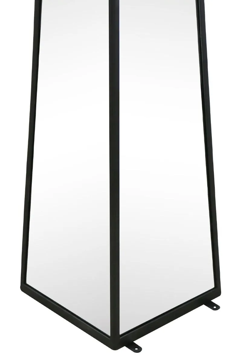 MirrorOutlet Black Metal Edged Mirrored Ornament (100CM X 20CM X 20CM) 5