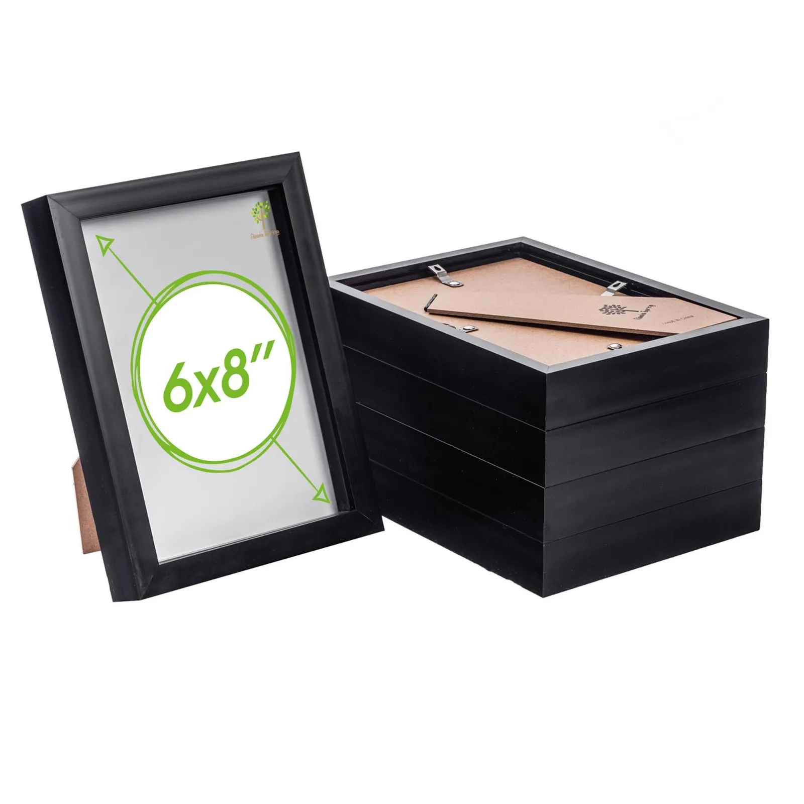 Nicola Spring 3D Box Photo Frames - A5 (6 x 8") - Pack of 5 in Black 1
