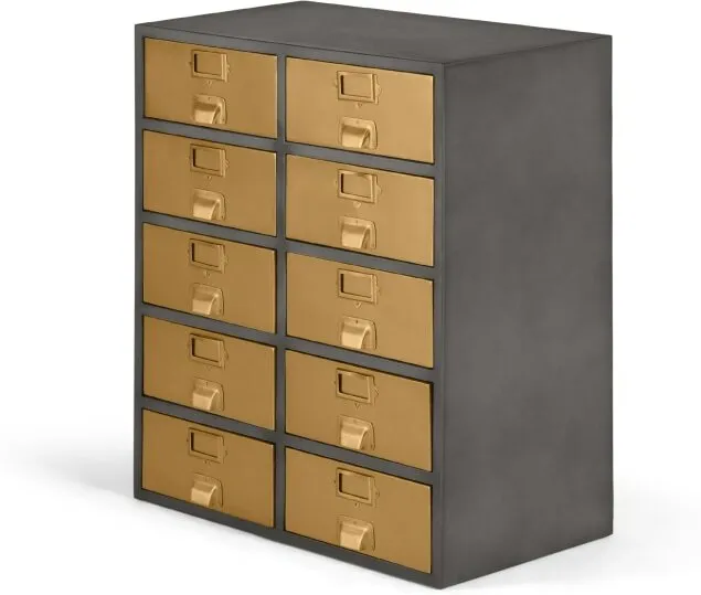 Stow Large Storage Unit, Brass