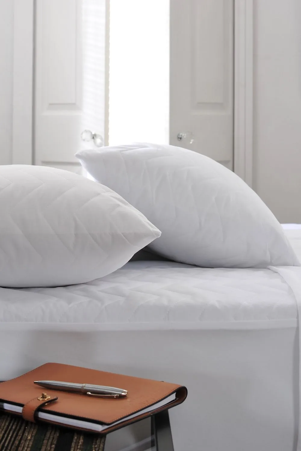 The Lyndon Company Waterproof Quilted Mattress Protector | Deyongs 1846 in White