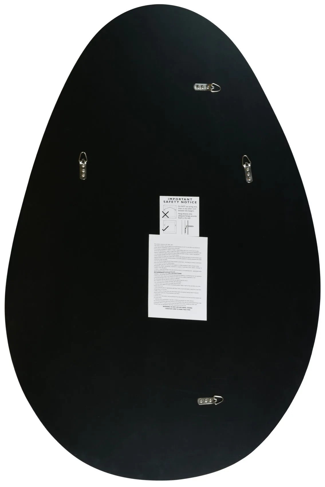 MirrorOutlet The Lapillus - Frameless Pebble Wall Mirror 47" X 32" (120CM X 80CM) in Silver 3