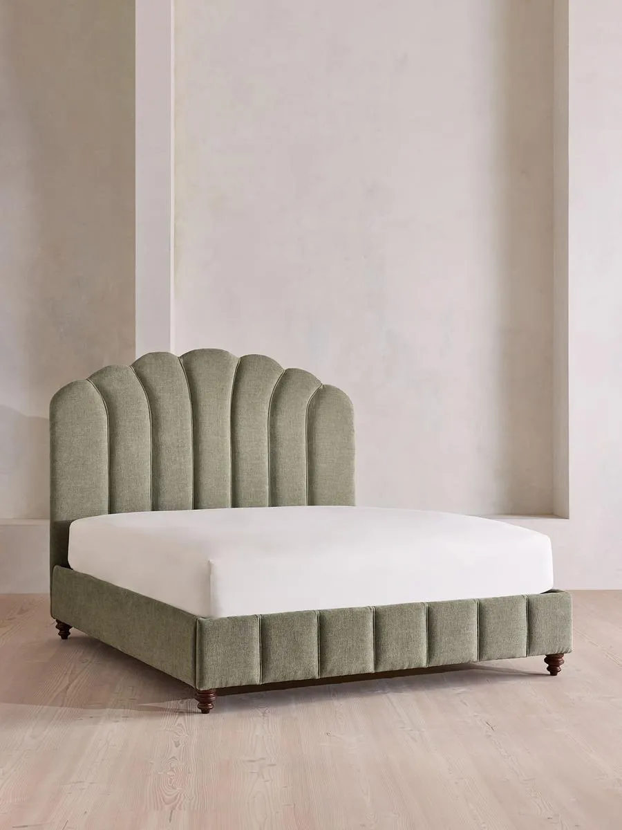Manette Bed, Emperor, Linen Chenille, Sage