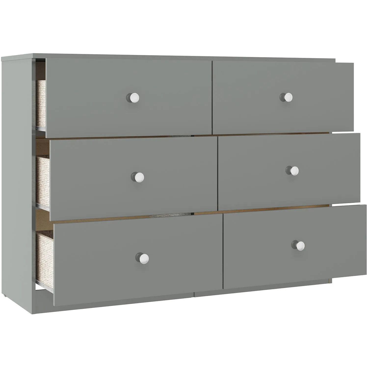 Seconique Denver 6 Drawer Chest in Grey 3