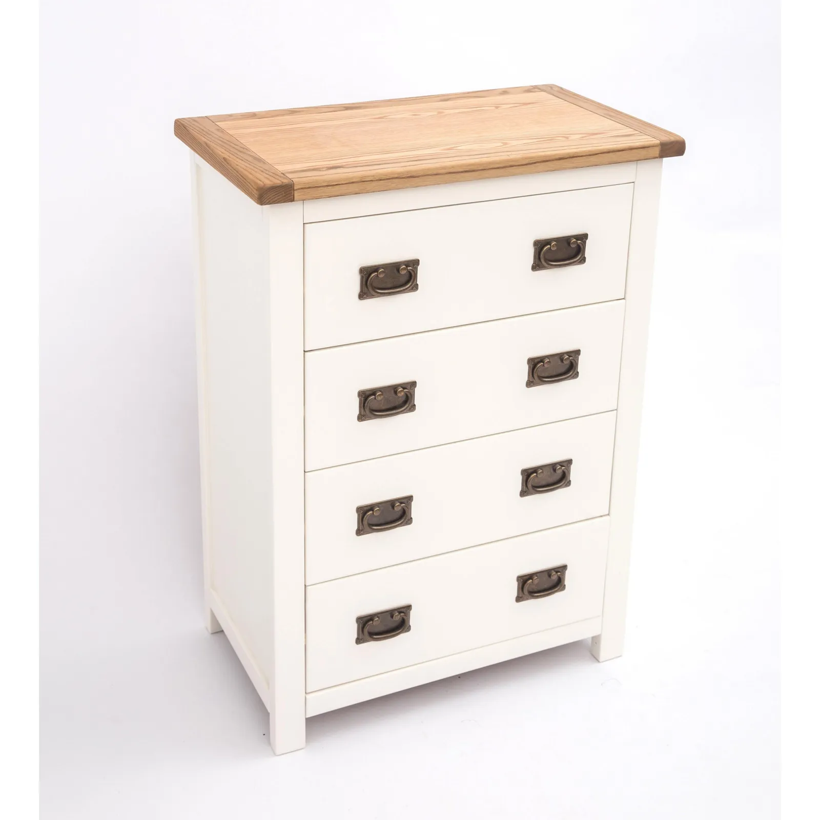 Cabinet Bits Lovere 4 Drawer Chest of Drawers Bras Drop Handle in Off-White 3