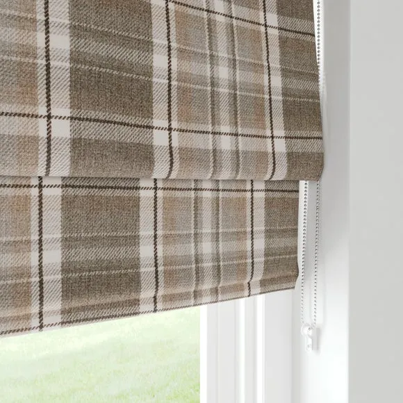 Belhaven Check Roman Blind 4