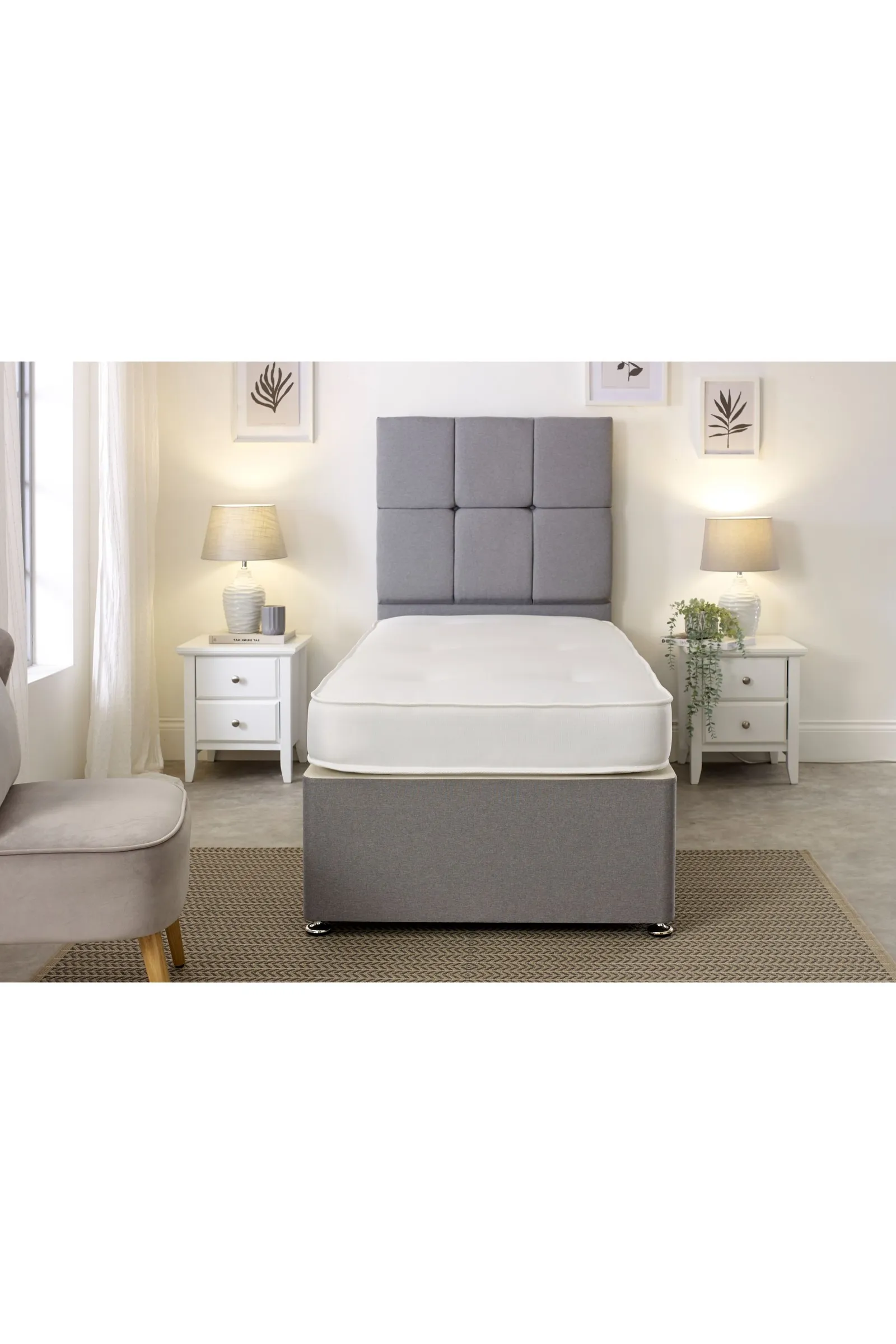 eXtreme Comfort Ltd Double-Sided Tufted Innerspring Mattress 17cm Deep Medium Comfort in White 2