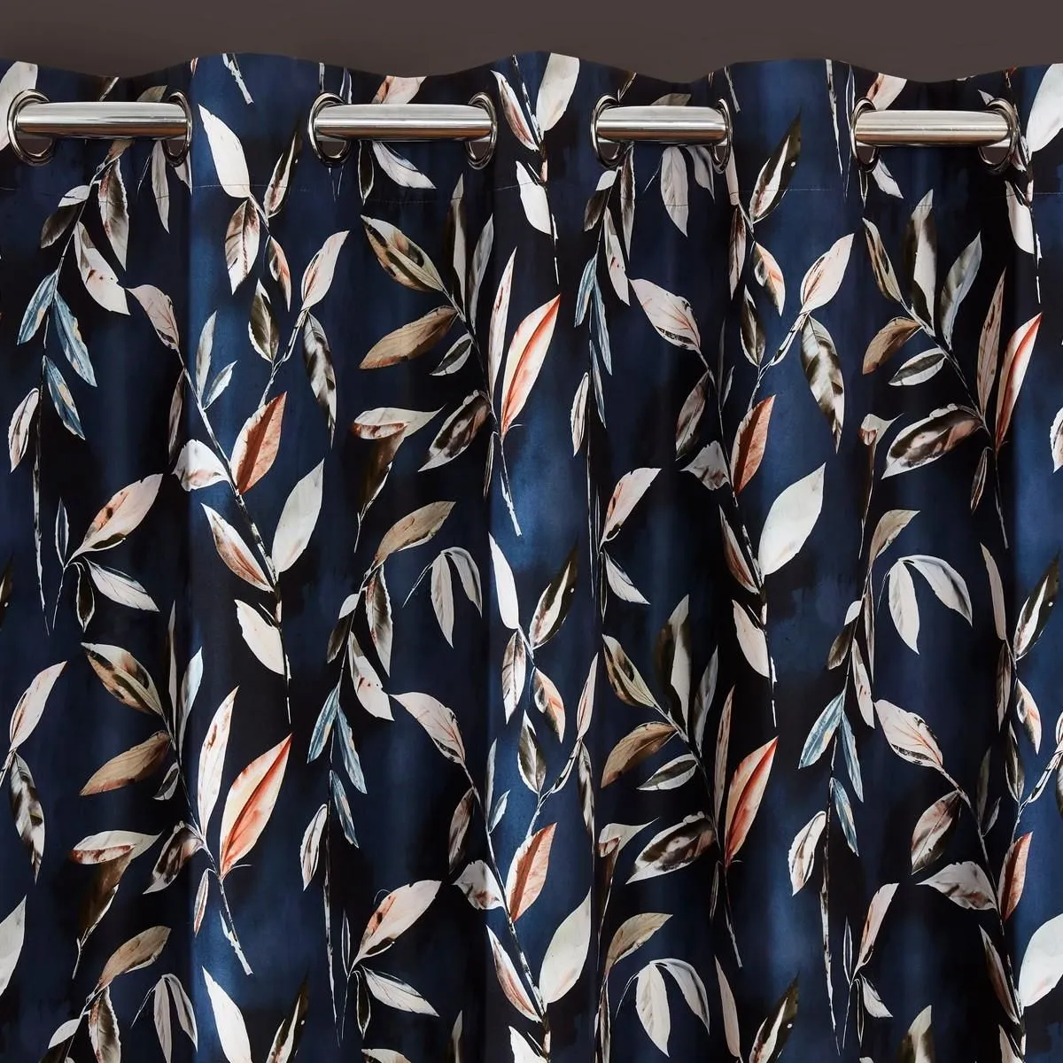 Sundour Madrid Eyelet Curtains in Navy 2