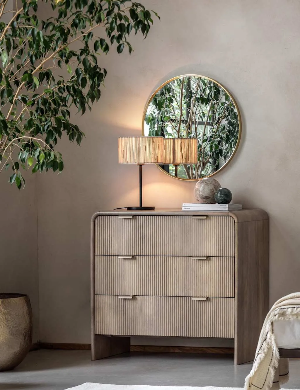 Gallery Direct Colonna 3 Drawer Chest Natural