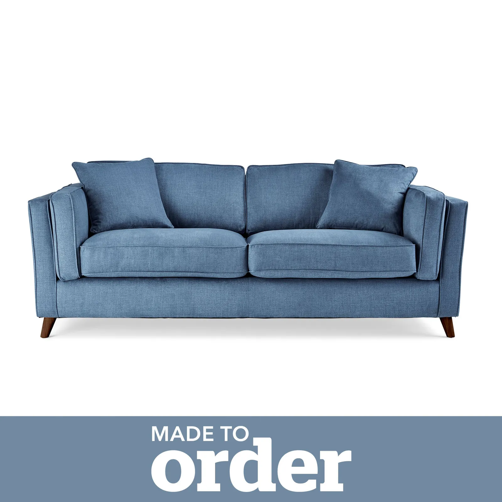 Arabella 3 Seater Sofa Brushed Plain Fabric Brushed Plain Cobalt