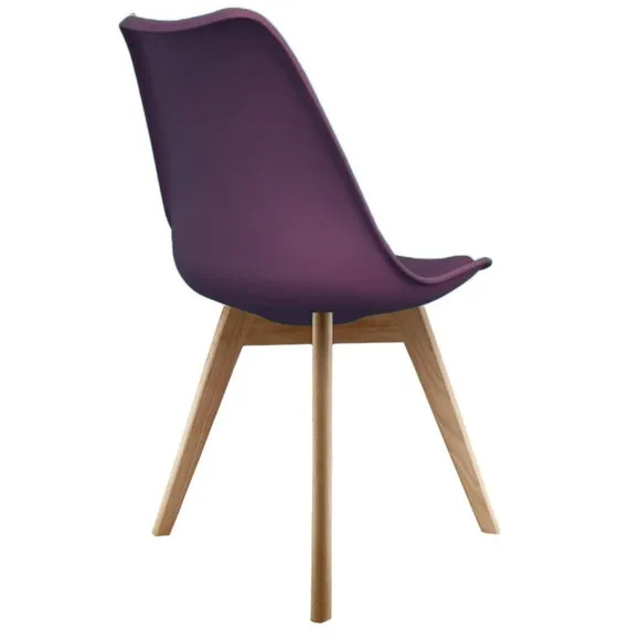 Fusion Living Soho Plastic Dining Chair with Squared Legs 5