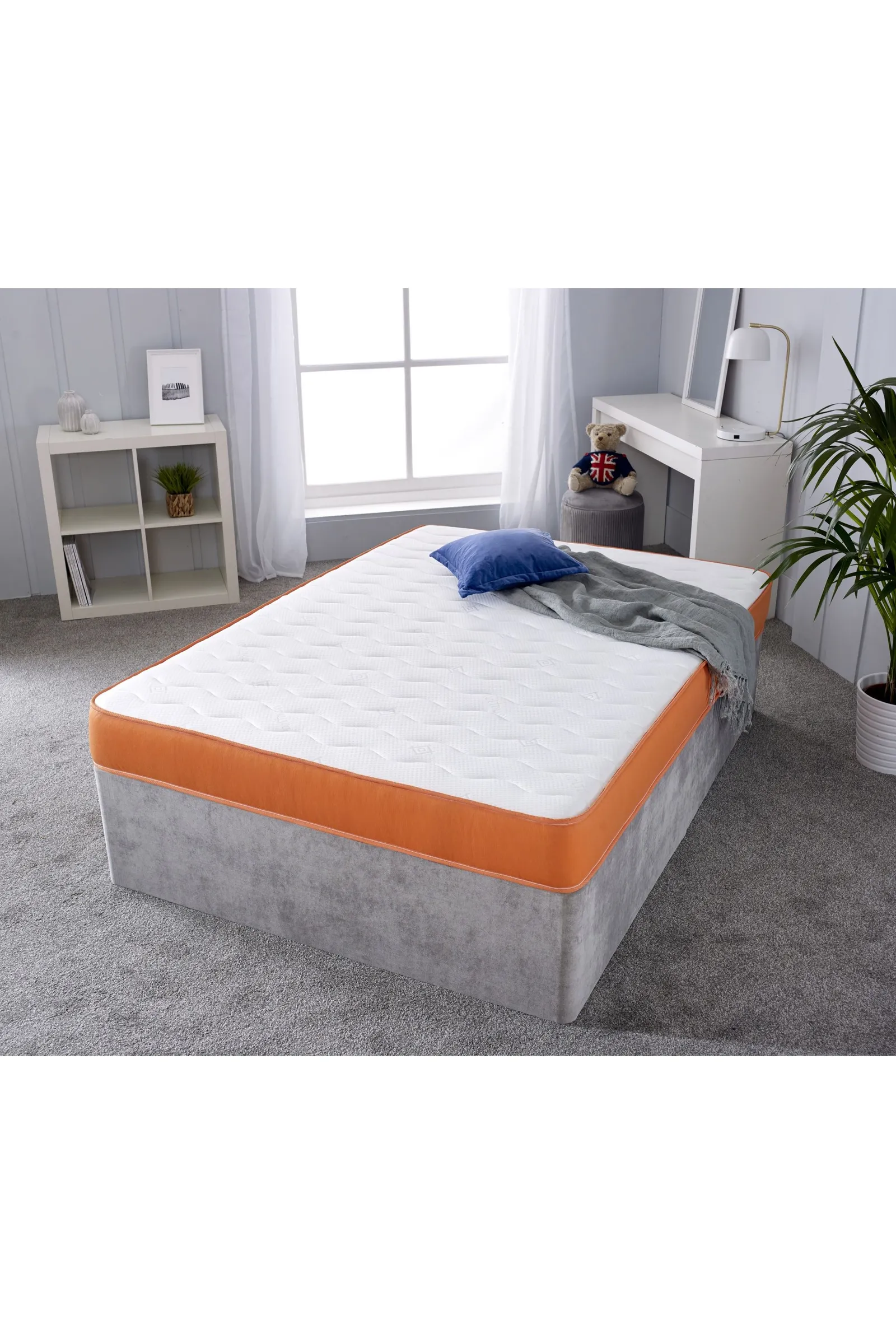eXtreme Comfort Ltd 18cm Hybrid Memory Foam Spring Mattress CoolTouch Cover in Orange 1