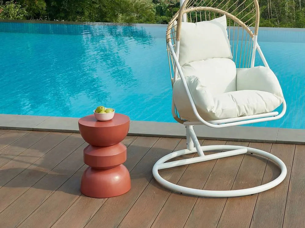 Vente-unique Metal Garden Side Table - Terracotta - TOQO By MYLIA
