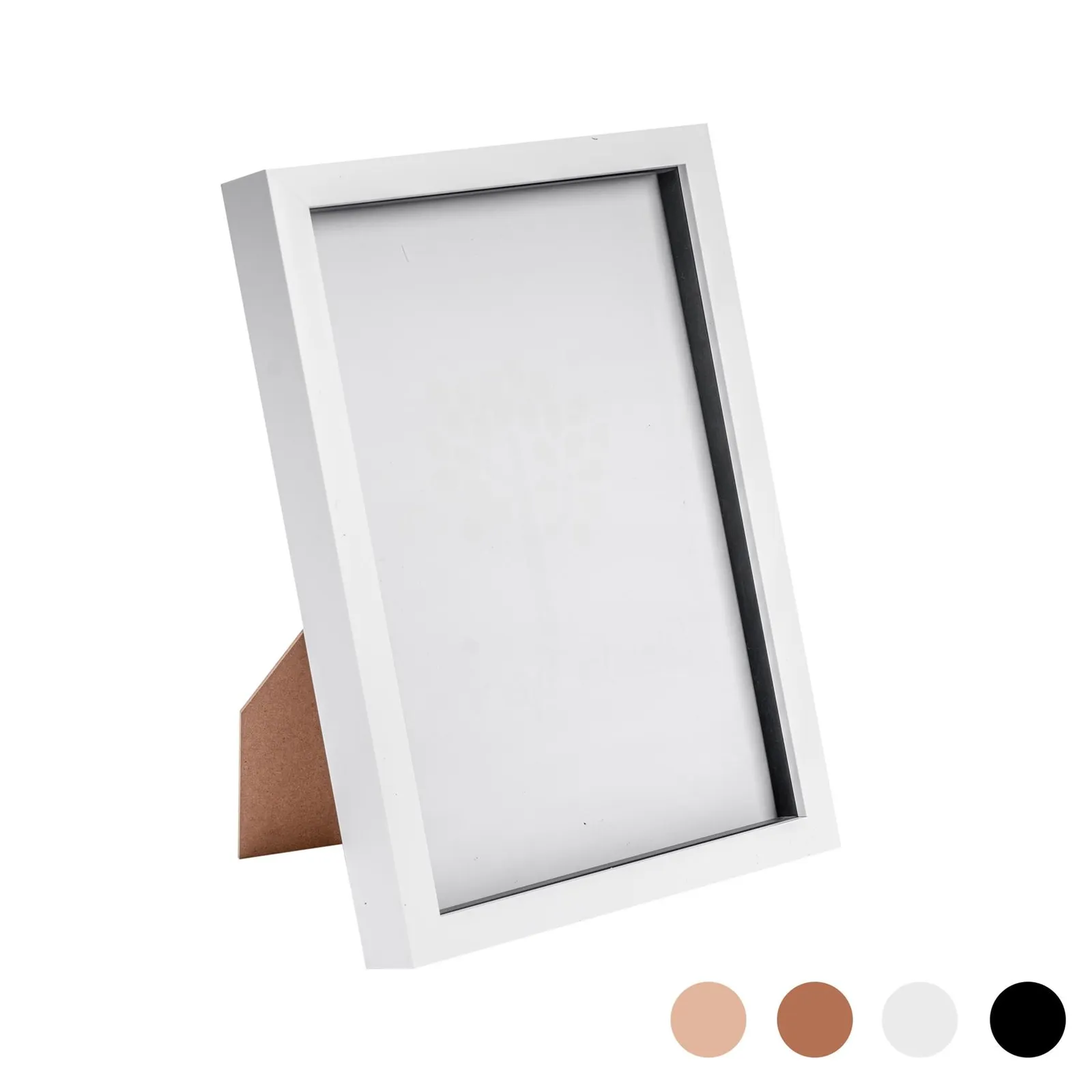 Nicola Spring 3D Box Photo Frame - A4 (8 x 12") in White