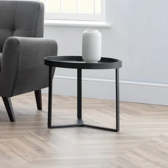 Loft Lamp Table, Smoked Glass