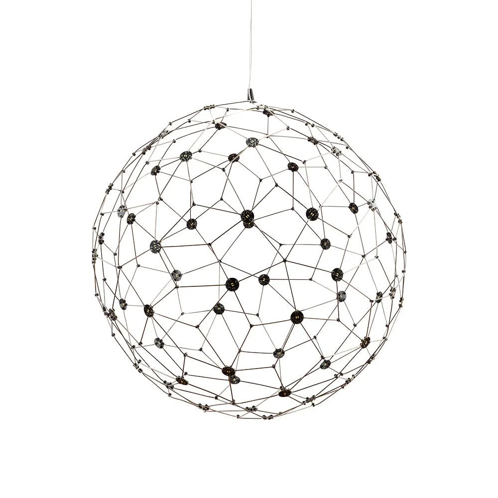 Heal's Supernova LED Round Pendant Light Black Chrome Large 2