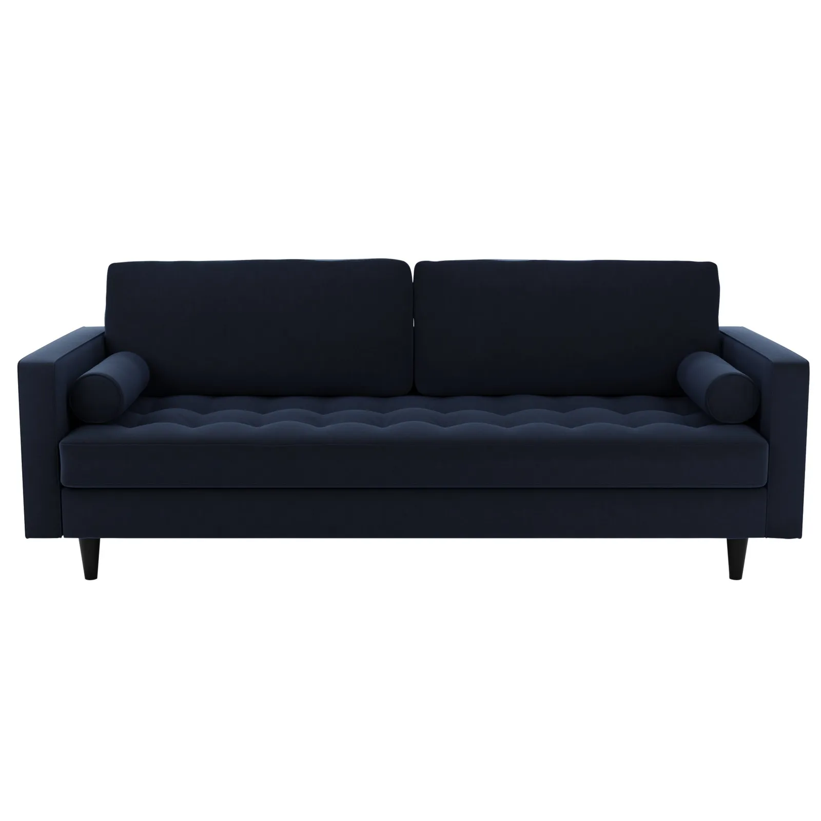 Zoe Velvet 4 Seater Sofa Navy Blue