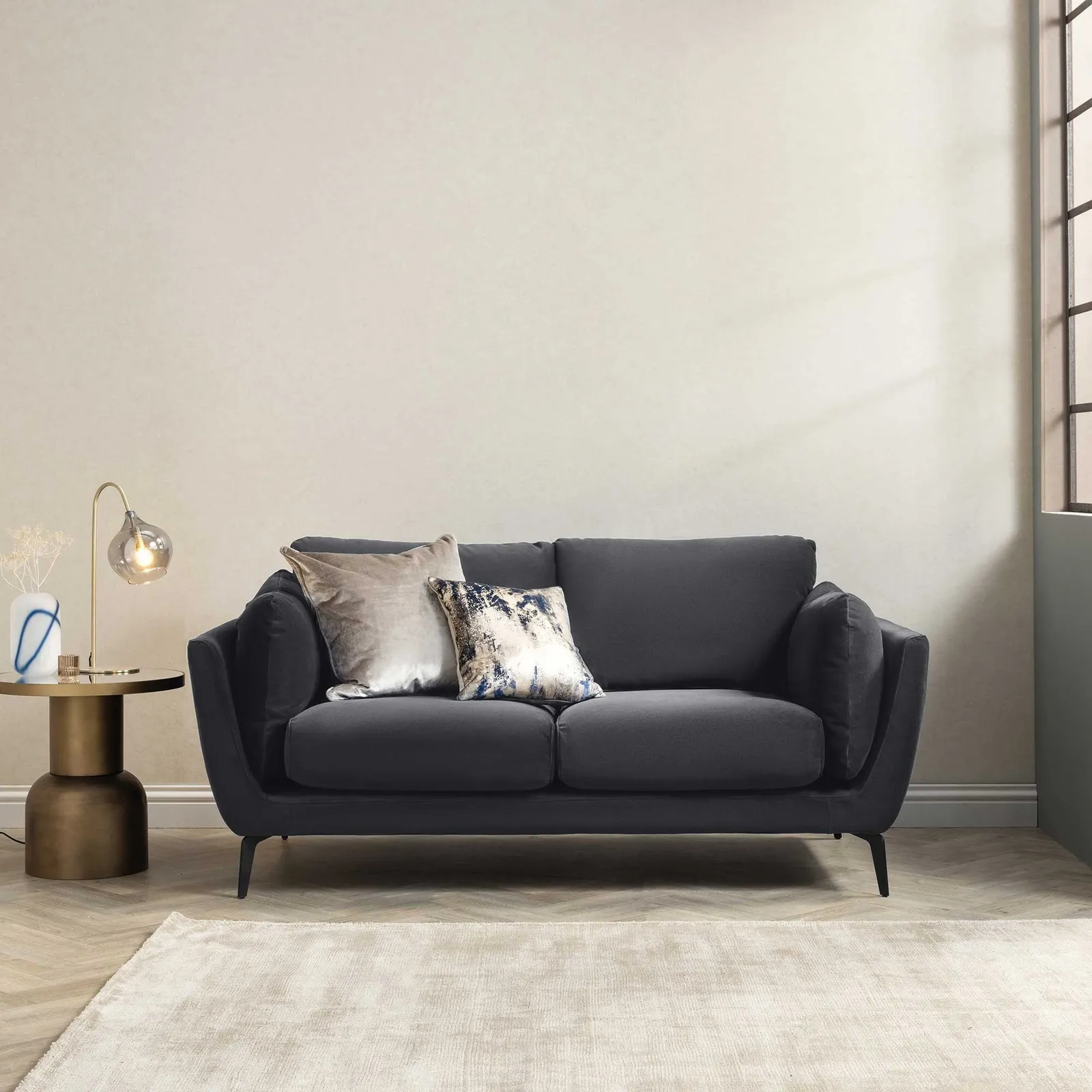 Boone 2 Seater Sofa, Grey Fabric | Barker & Stonehouse 2