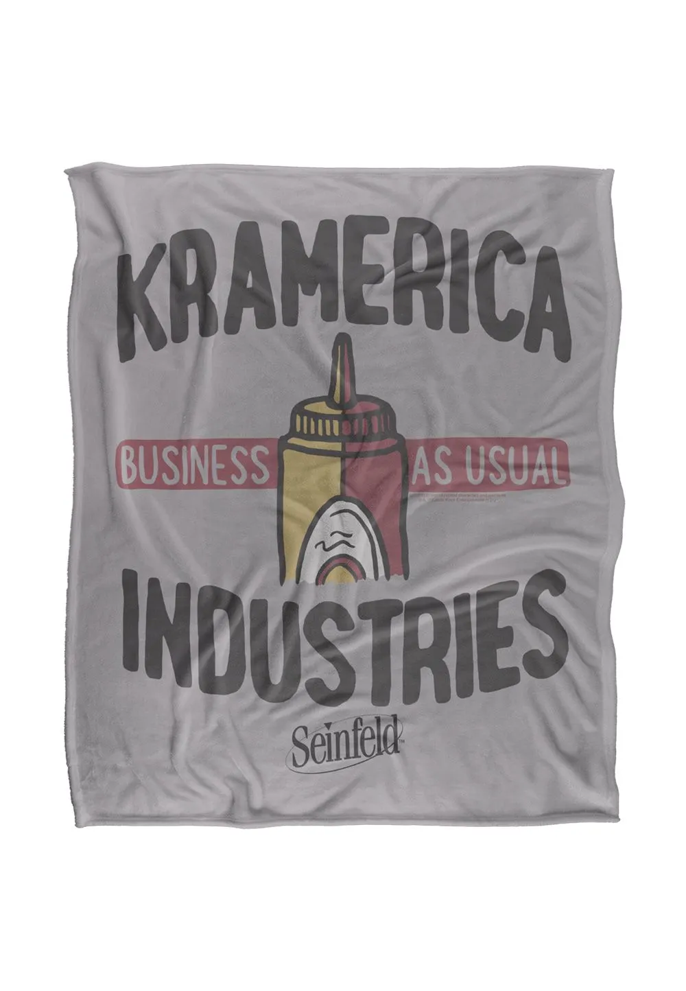 Warner Brothers Seinfeld The Make Your Own Pie Silky Touch Super Soft Throw Blanket in White