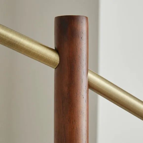 Hazelle Boucle Wooden Arc Floor Lamp 4