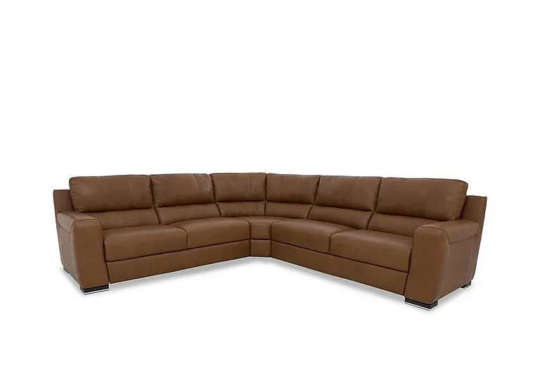 Viali Leather Large Corner Sofa