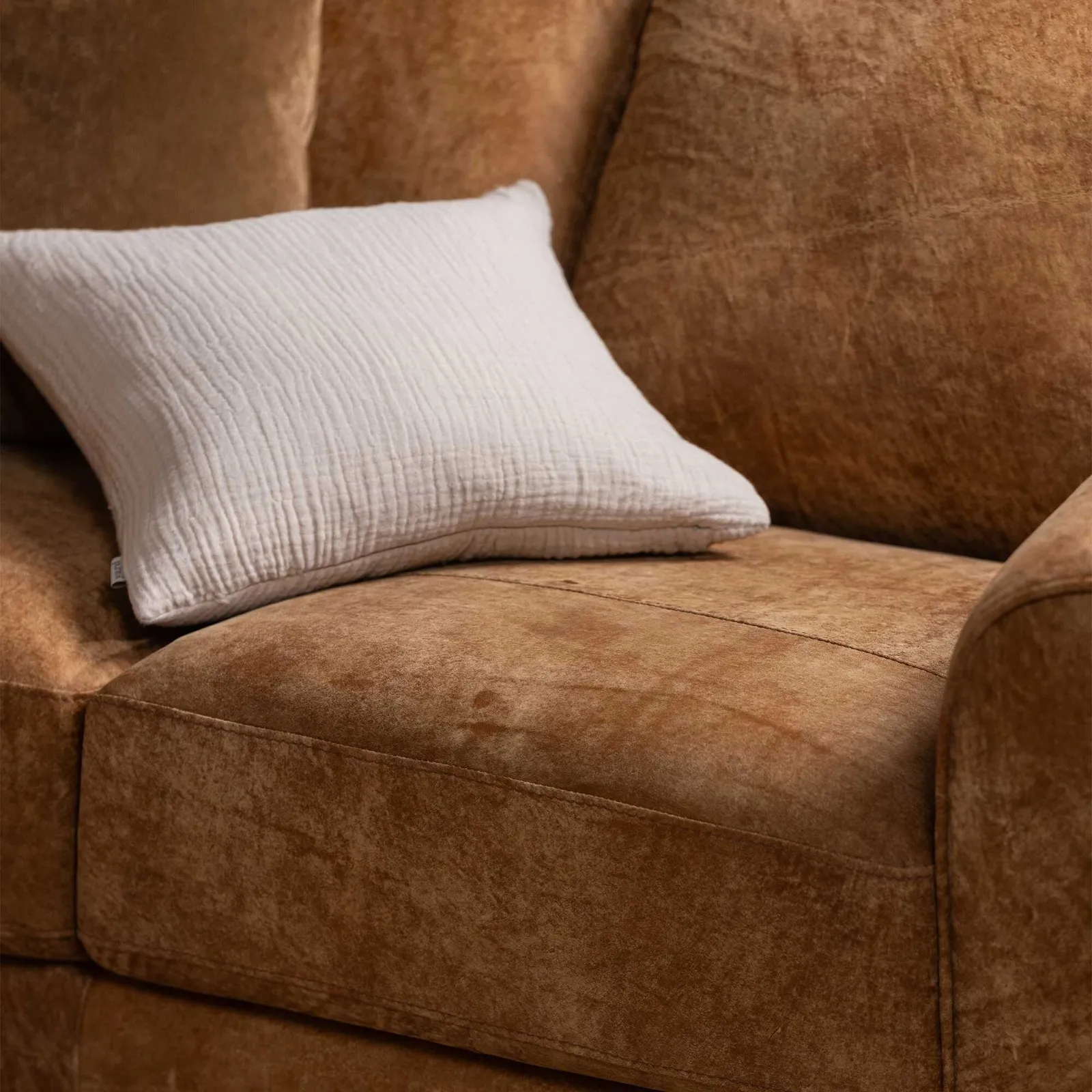 Houston Medium Corner Lhf Chaise Corner Sofa, Brown Leather | Barker & Stonehouse 6