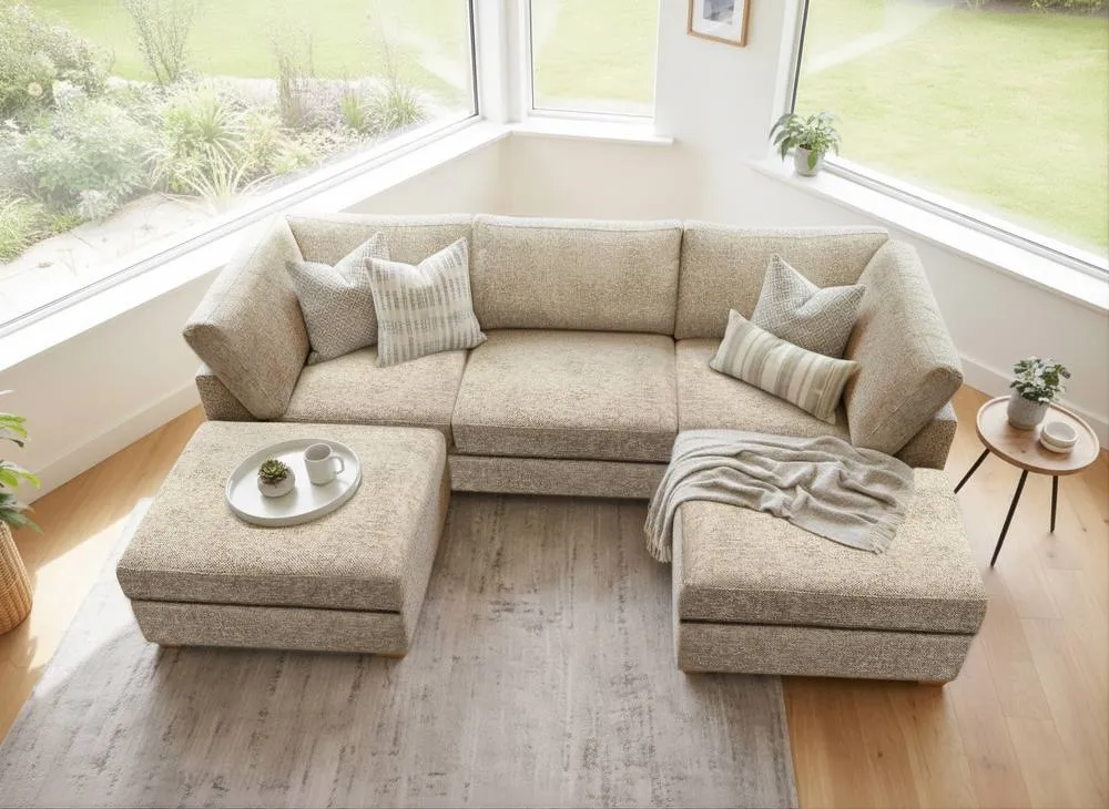 The Great Sofa Company Hyde U Shape Corner Sofa in Stone 6