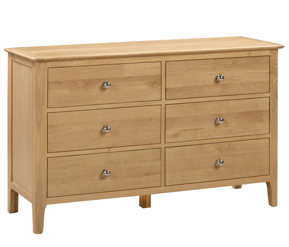 Cotswold Oak 6 Drawer Chest
